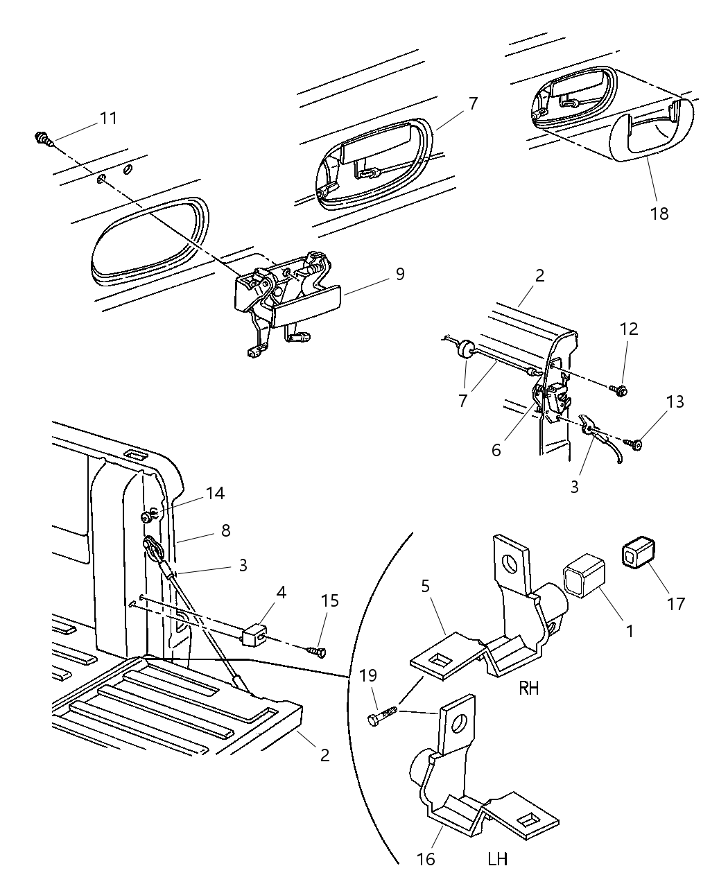 Mopar 55274833AE Tail Gate, Rear