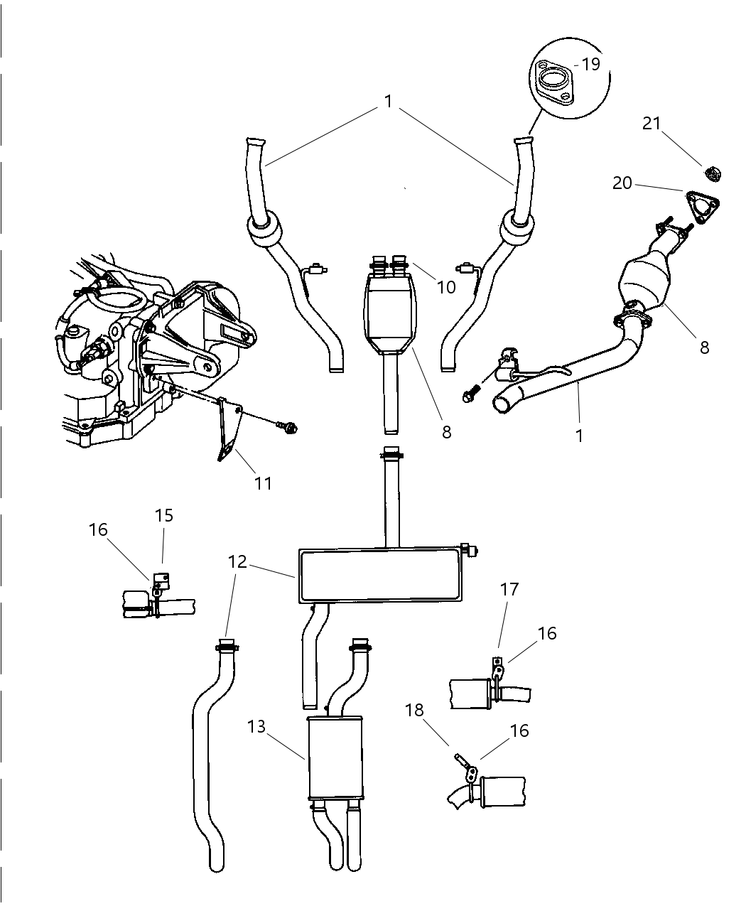 Mopar 4764047 Bracket Exhaust Hanger