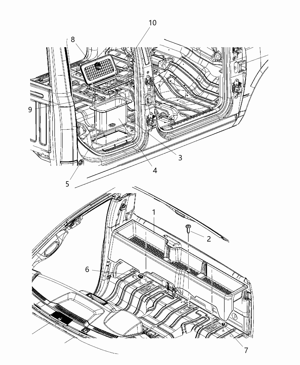 Mopar 1DL831L1AA Lid Storage Bin