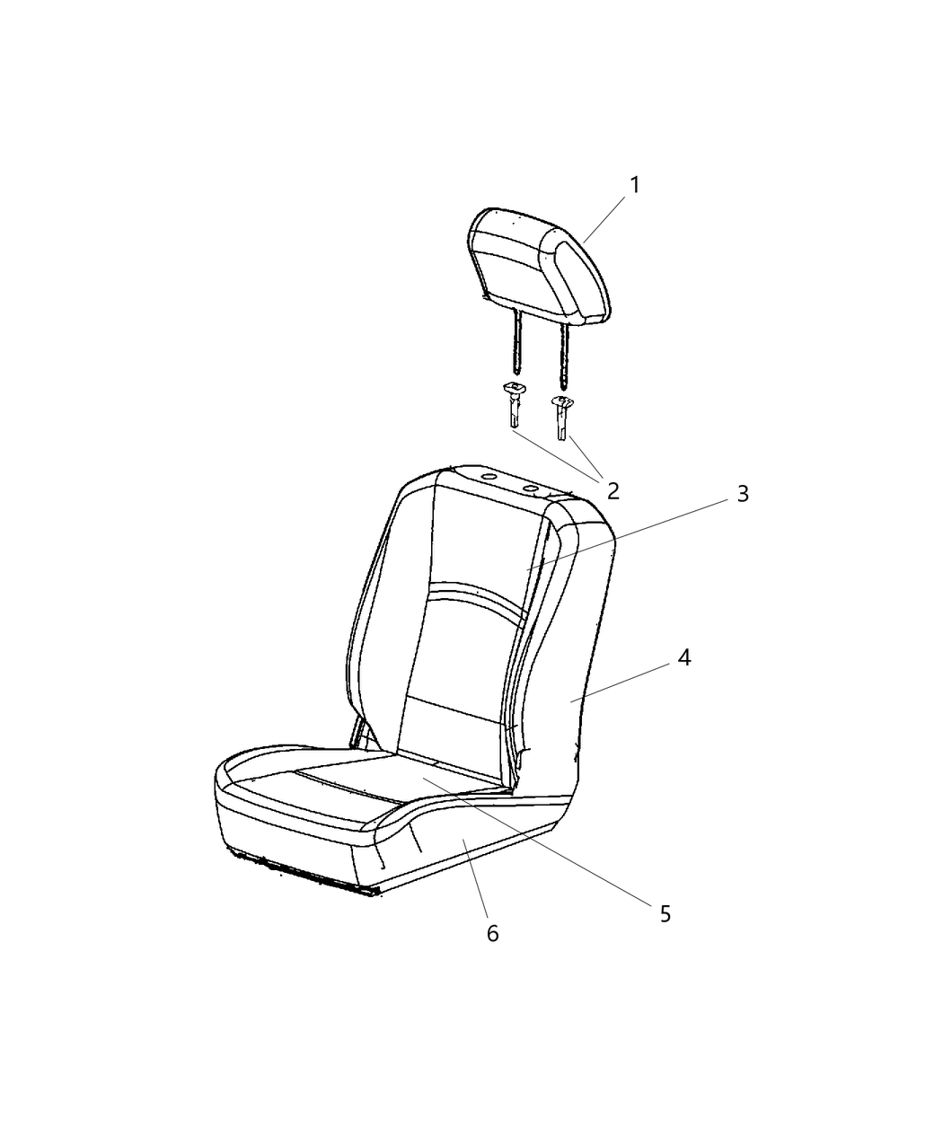 Mopar 6MR59XDBAA Headrest Front