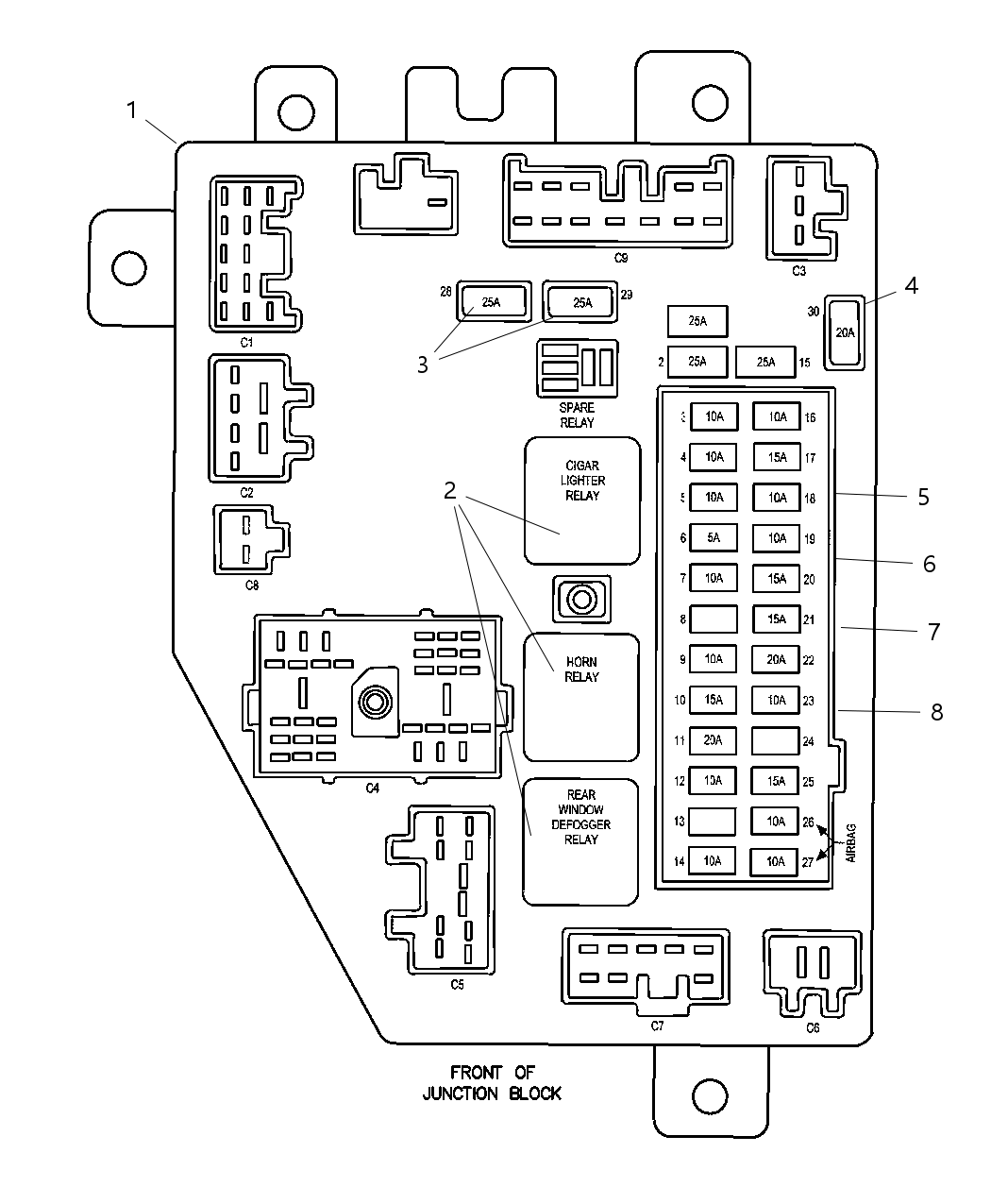 Mopar 56007573AE Junction Block Multifunction Module