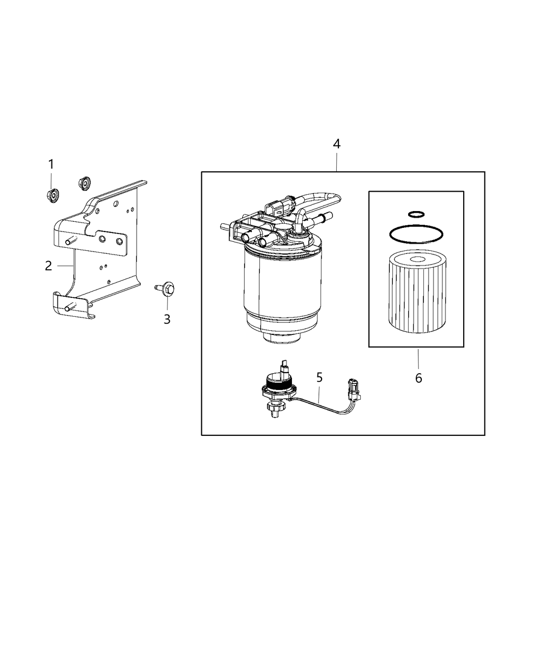 Mopar 68358397AB Bracket Fuel/Water Separator