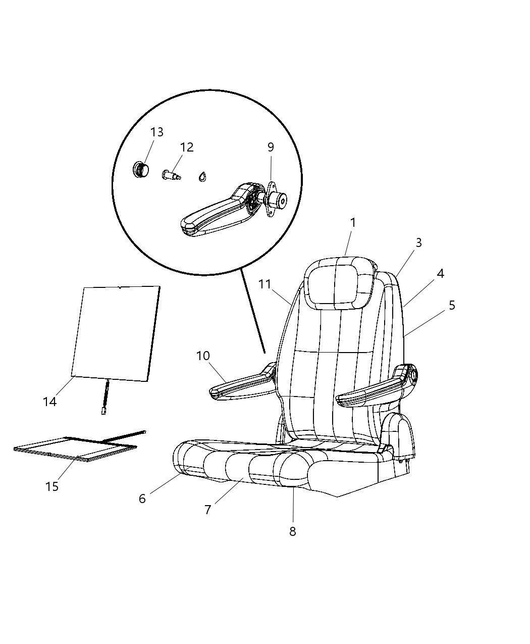 Mopar 1AL821X9AA Sleeve Headrest