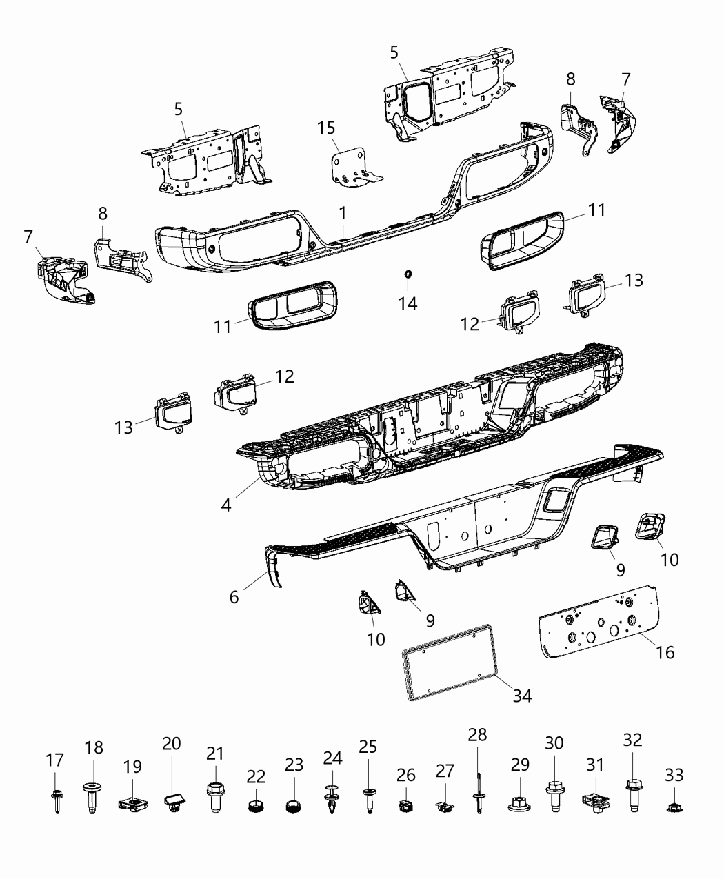 Mopar 68419063AA Bumper Spacer
