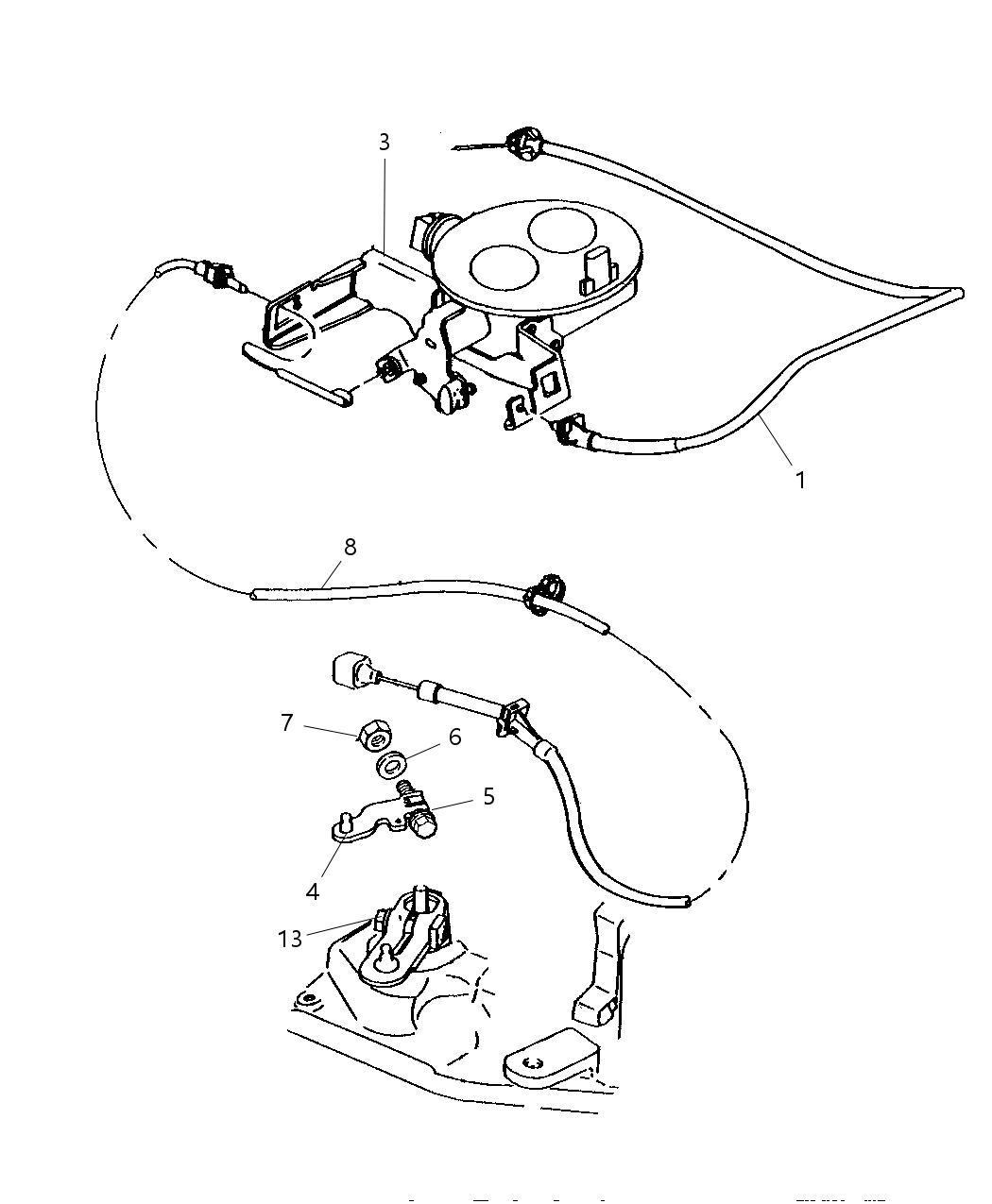Mopar 5037420AB Bracket Accelerator Cable