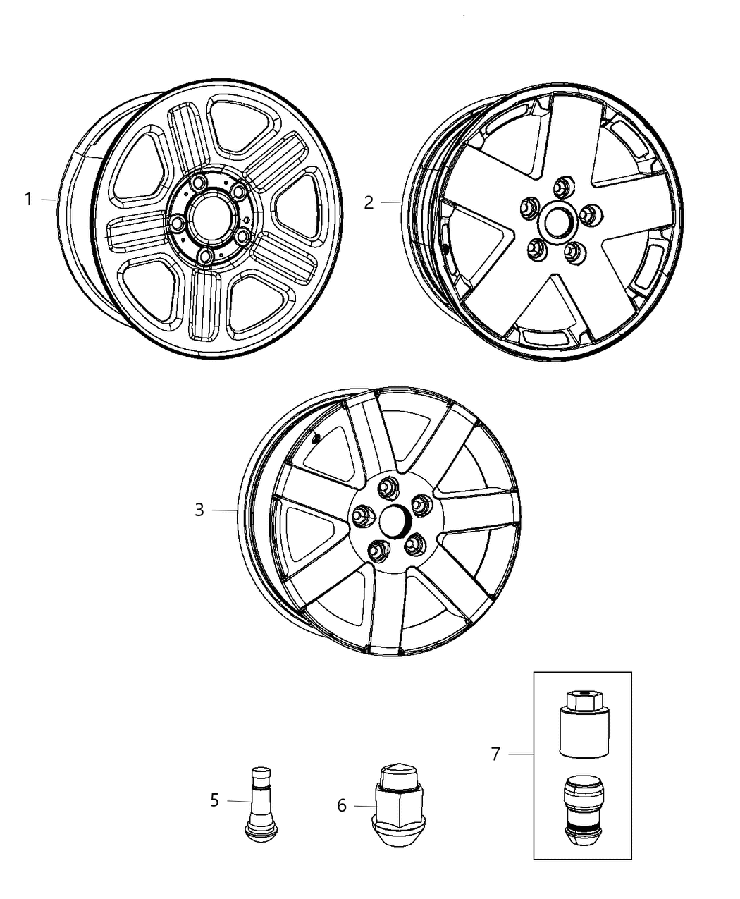 Mopar 5KX65RXFAA Wheel Aluminum