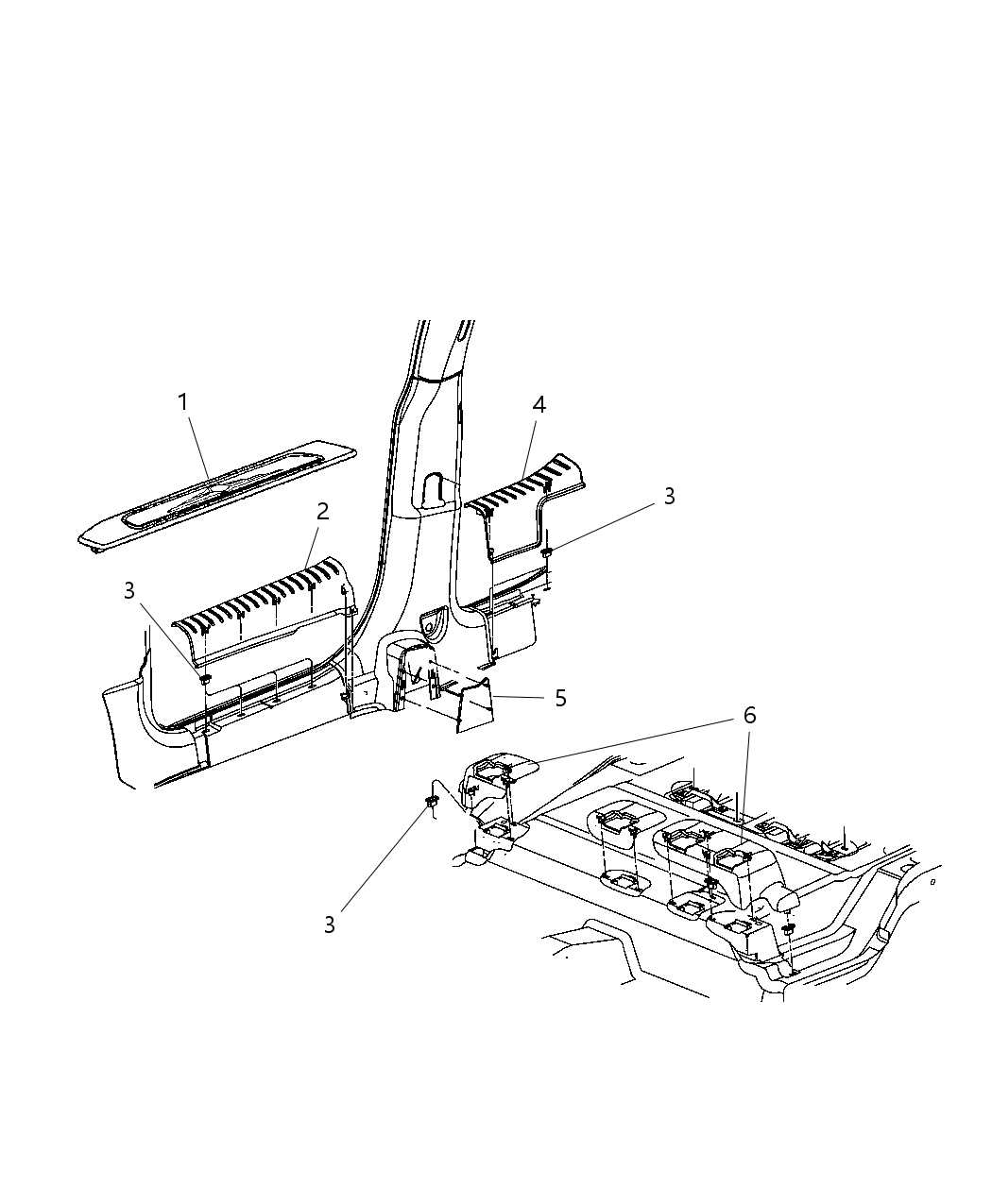 Mopar TK86BD5AF Bezel Seat Pivot