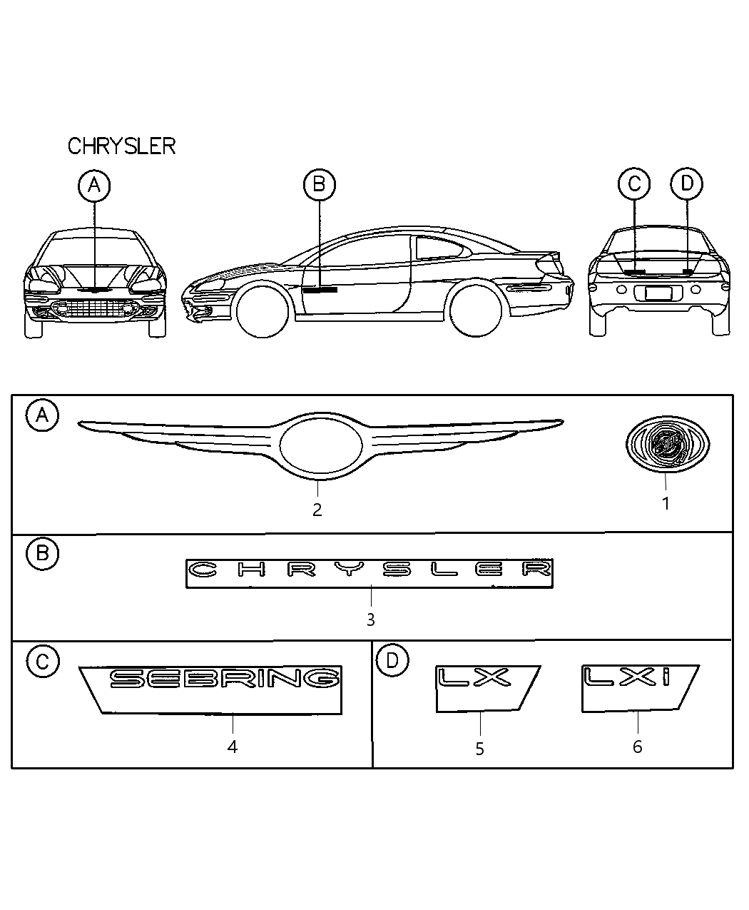 Mopar MR492855 Nameplate V-6
