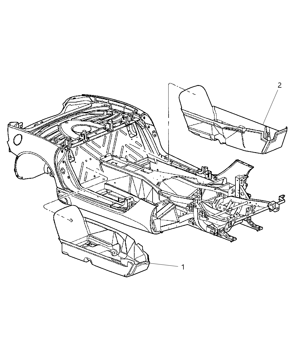 Mopar 5030134AA Mat Kit Floor - Front