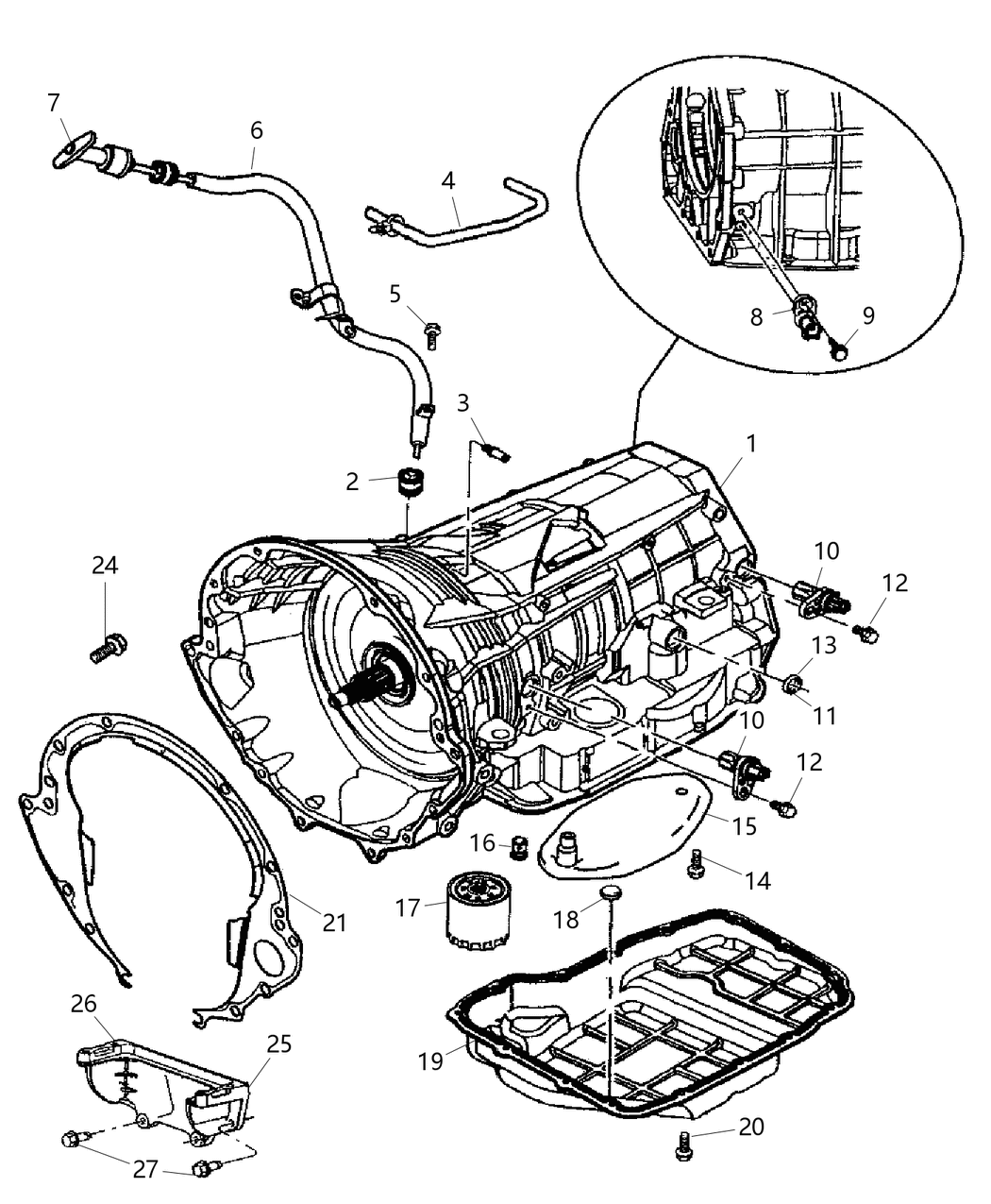 Mopar 53032601AB Tube Transmission Oil Filler