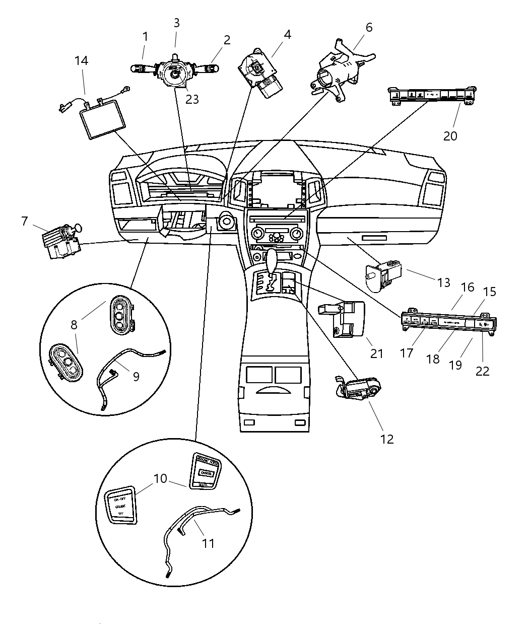 Mopar 56050766AC Switch 3 Gang