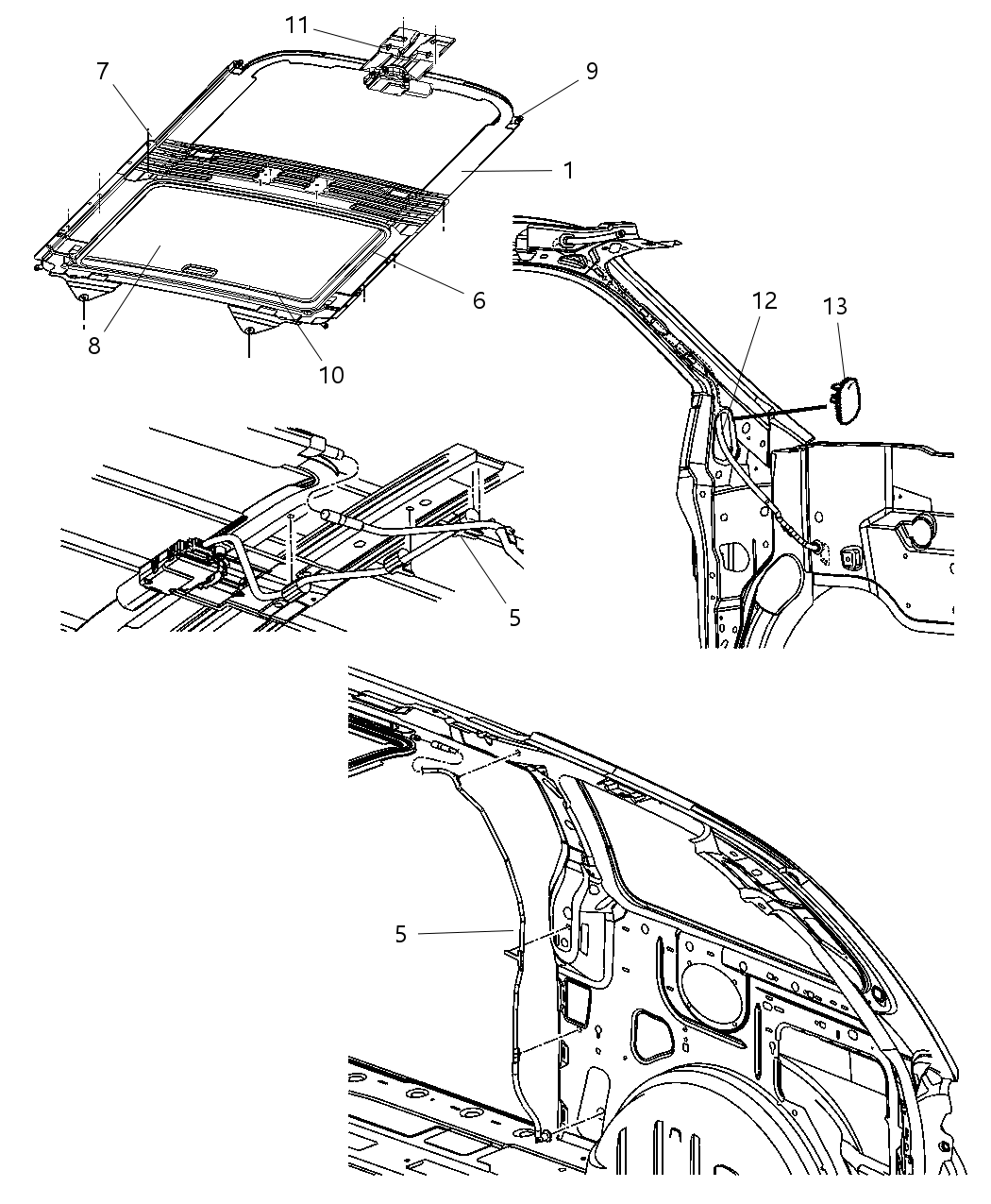 Mopar XV80BD1AC Sunshade Sunroof