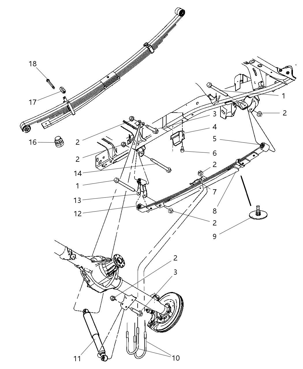 Mopar SG23391 Shock Absorber Suspension Rear