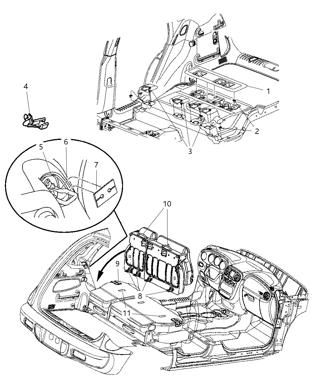 Mopar TK86DK5AF Bezel Seat Pivot