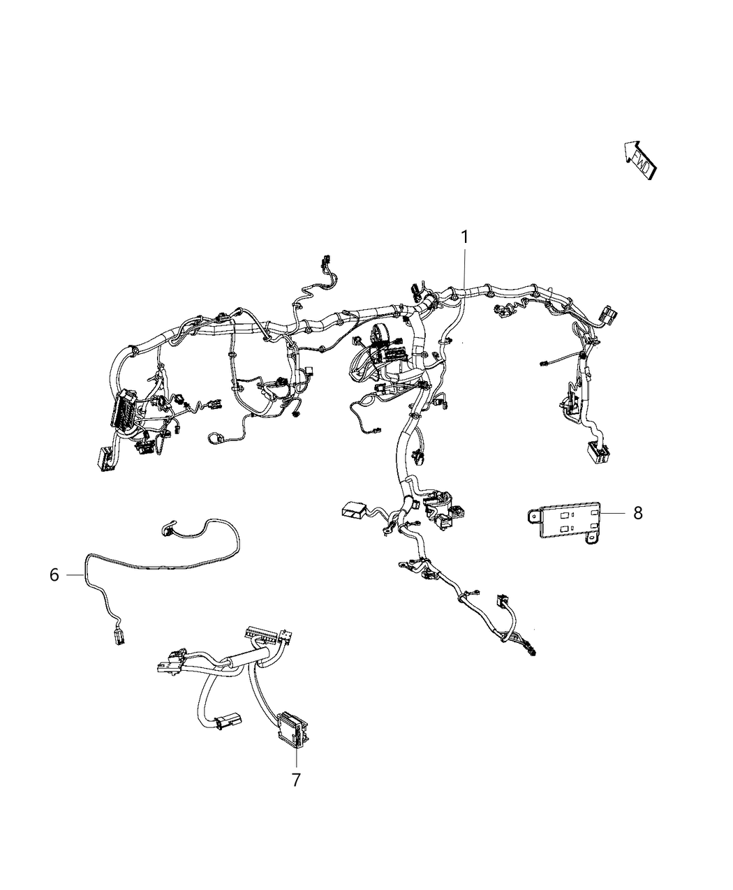 Mopar 68310927AB Wiring Instrument Panel