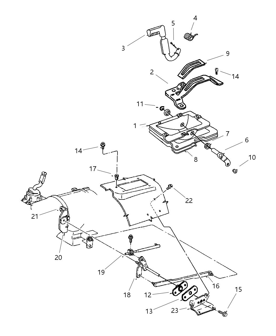 Mopar 52078809 Rod Gear Shift Control Transfer Case