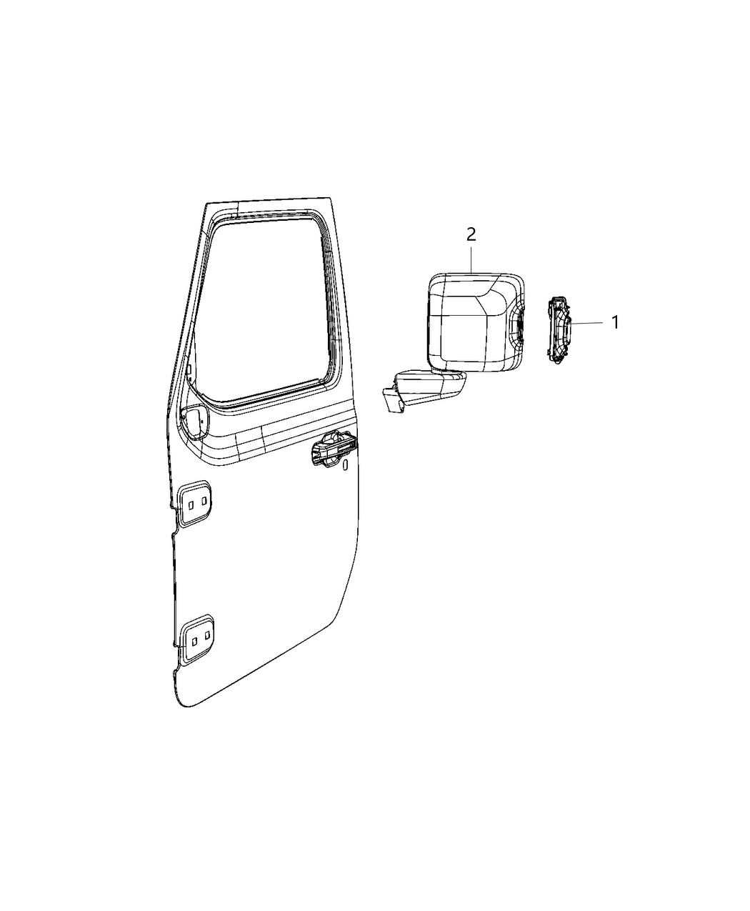 Mopar 6ZJ80LAUAA Mirror Outside Rearview Complete