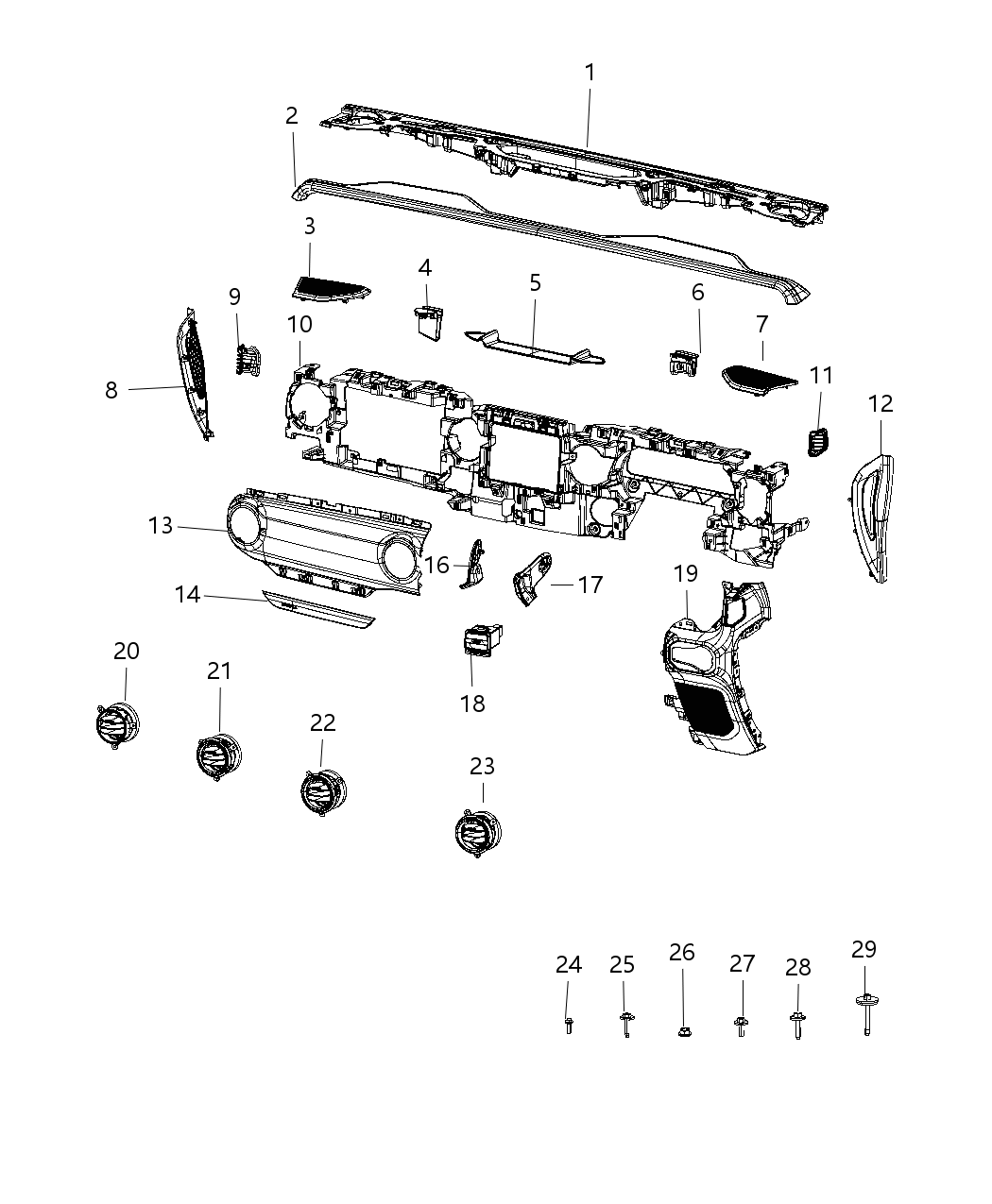 Mopar 6AC121R3AC Pad Instrument Panel