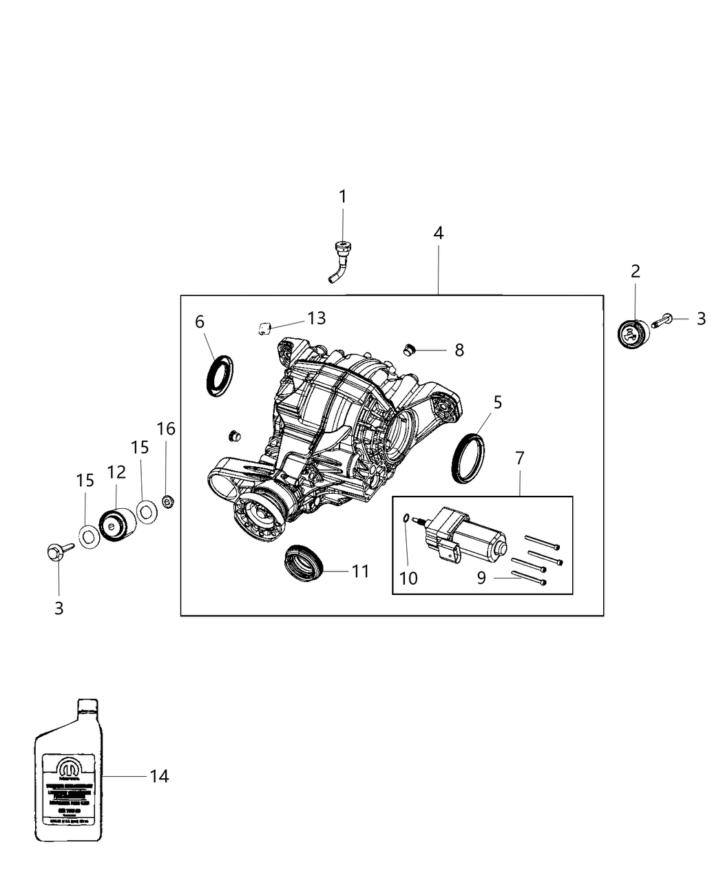 Mopar 53010813AB Differential Rear Axle