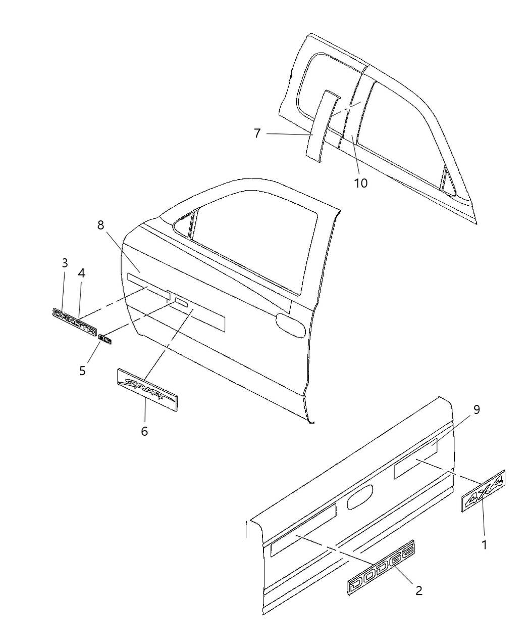 Mopar 55077321AB Dimensional Graphic Quad Cab