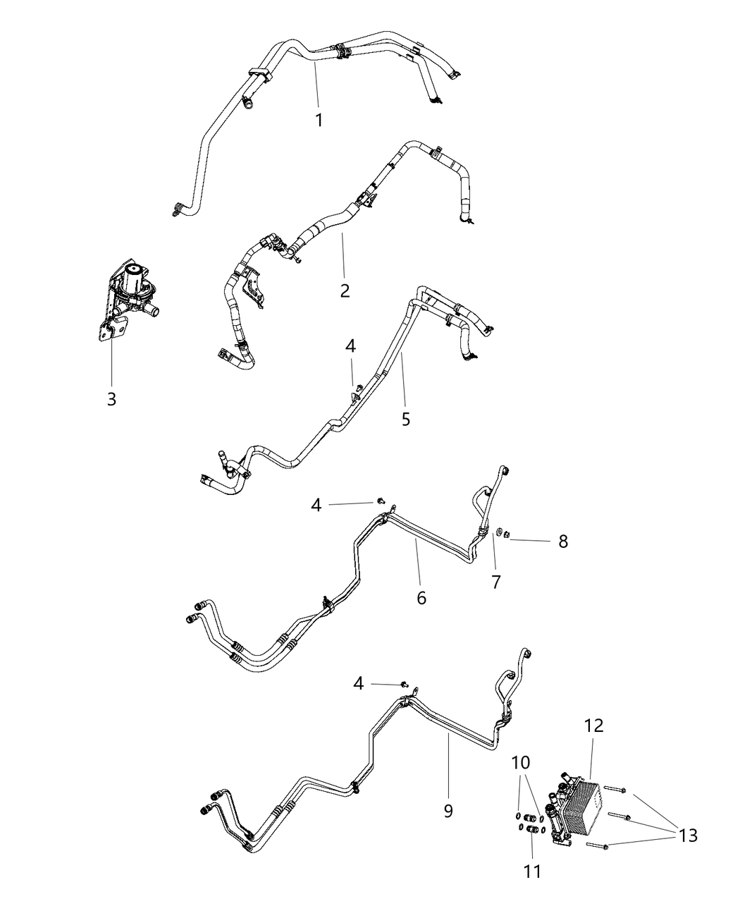 Mopar 52014815AD Hose Heater Core Supply And Return