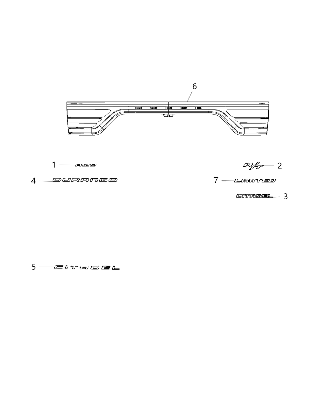 Mopar 55112961AA Nameplate Limited