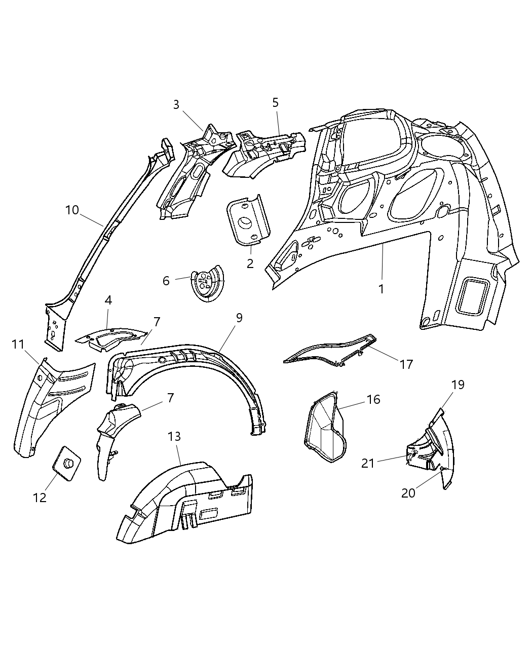 Mopar 5073239AA Exhauster Bodyside Aperture
