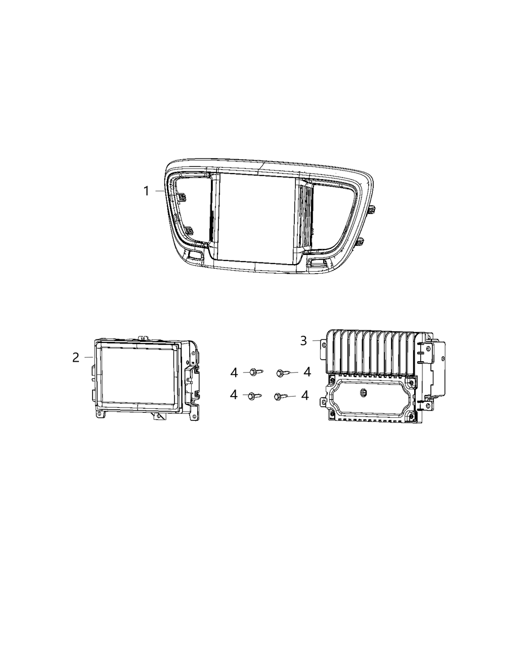 Mopar 68420249AA Radio Multi Media 8.4 Inch Screen