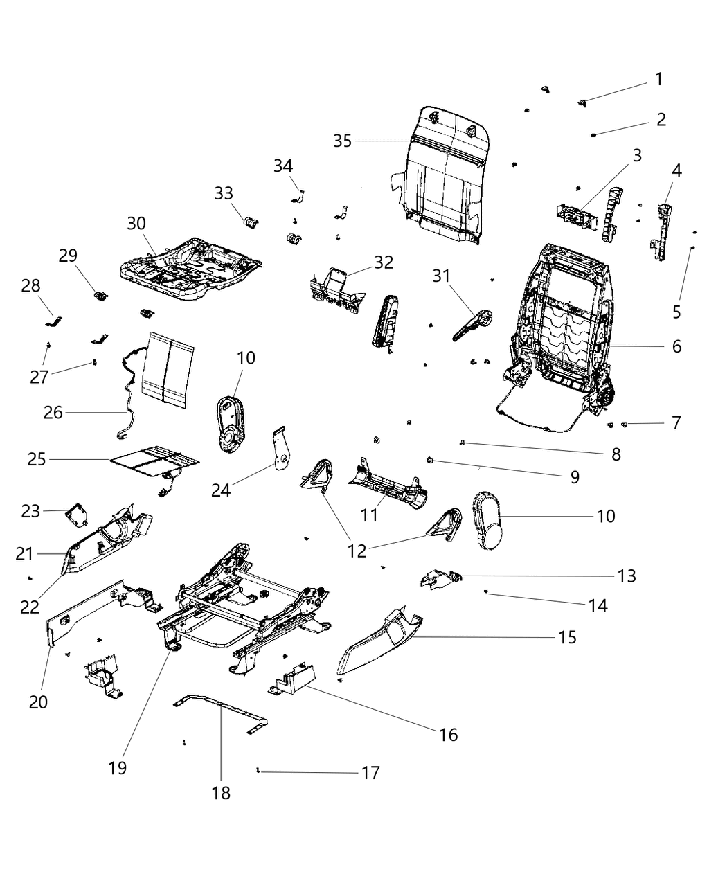 Mopar 1RW98XDVAA Shield Riser Rear