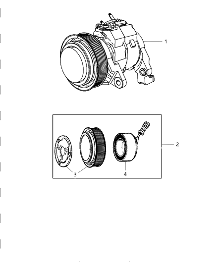2004 Dodge Ram 2500 Clutch A/C Compressor Diagram for 5016127AA