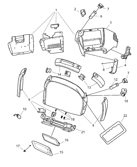 2001 Chrysler Voyager Mat Diagram for 5028365AA