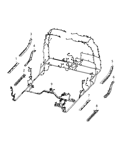 2021 Ram 1500 Wiring, Body Troughs Diagram 2 - Thumbnail