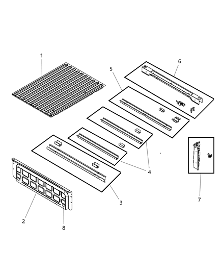 2012 Ram 1500 Pick-Up Box Crossmembers, Reinforcements Diagram 2 - Thumbnail