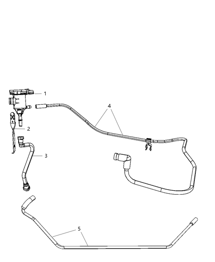 2010 Dodge Charger Vacuum Harness Clip Diagram for 4578369AA