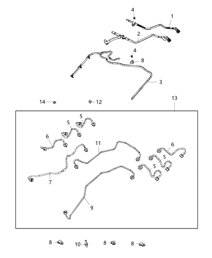 2020 Ram 1500 New Style Fuel Lines/Tubes And Related Parts Diagram 7 - Thumbnail