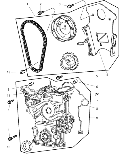 2007 Jeep Grand Cherokee Tensioner Diagram for 5037593AB