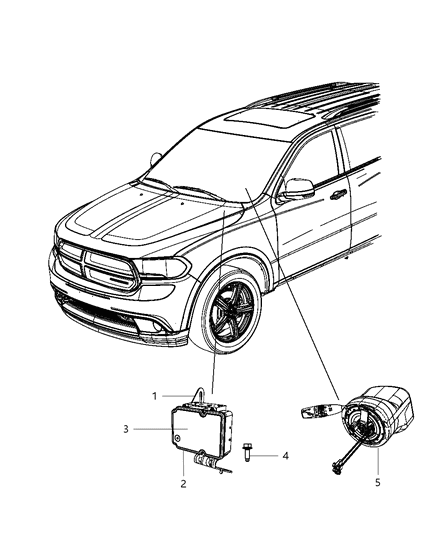 2012 Dodge Durango Control Module Diagram for 68139770AB