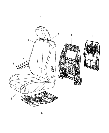 2013 Ram C/V Front Seat Diagram 2 - Thumbnail