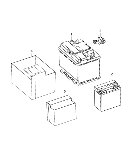 2021 Jeep Compass Battery Storage Diagram for 56029775AA