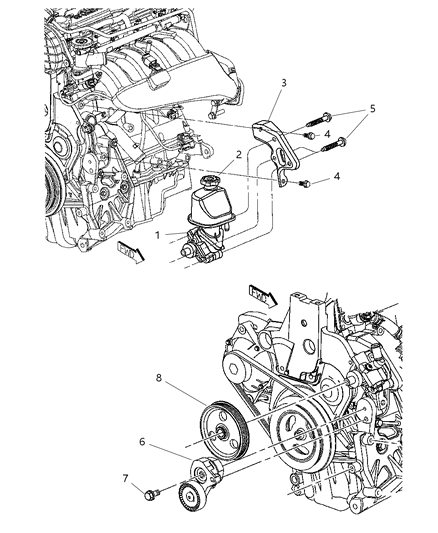 2004 Dodge Neon Pump Assembly & Mounting Diagram 2 - Thumbnail
