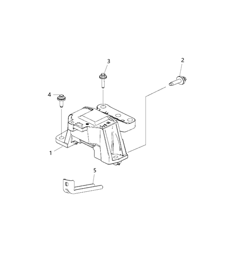 Mount Bracket Diagram for 68472681AA