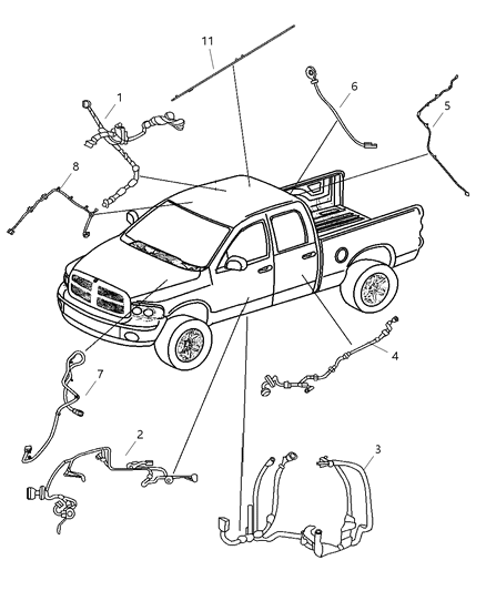 2006 Dodge Ram 1500 Wiring Radio Jumper Diagram for 5064208AB