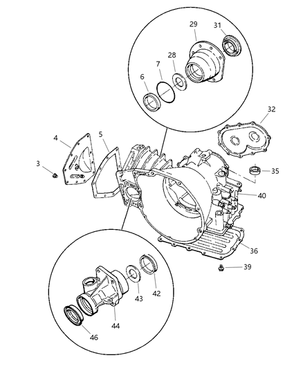 1997 Dodge Caravan Case , Extension And Solenoid And Retainer Diagram 1 - Thumbnail