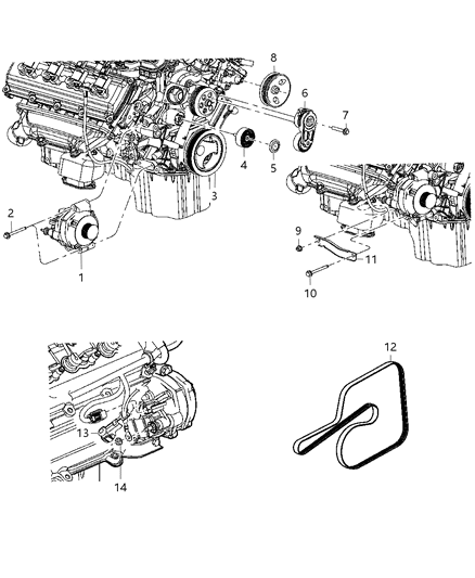 2005 Dodge Magnum Bracket Diagram for 4892047AA