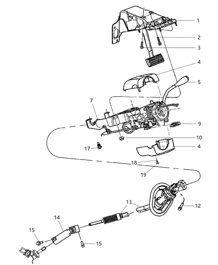 2010 Dodge Ram 1500 Lever Gearshift Diagram for 5057509AB
