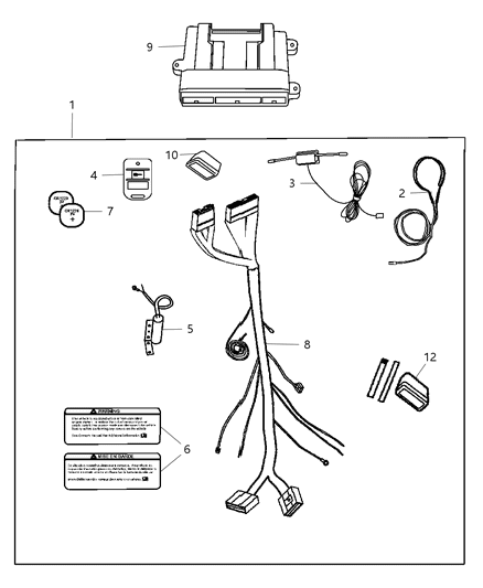 2007 Chrysler Pacifica Module Remote Start Diagram for 5140464AA