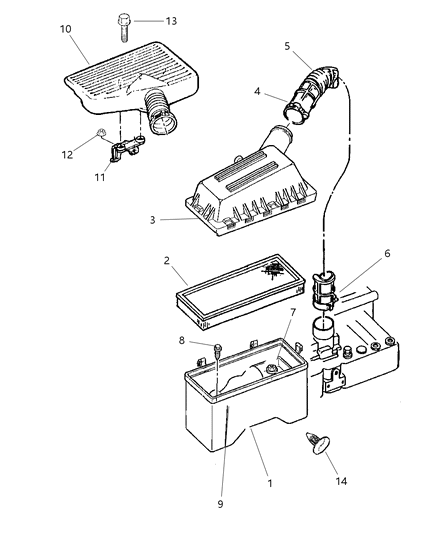2000 Jeep Cherokee Air Cleaner Diagram 2 - Thumbnail