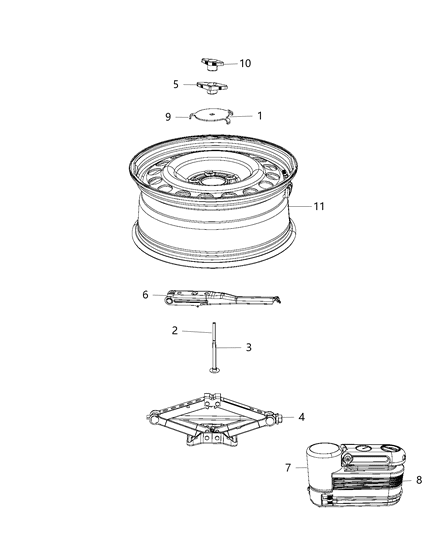 2018 Dodge Charger Sealant Tire Diagram for 68082669AB