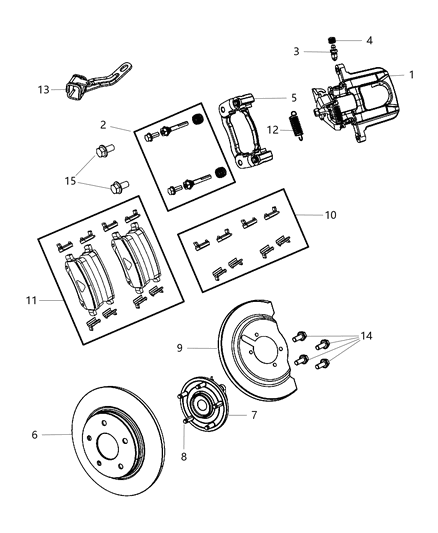 2010 Dodge Grand Caravan Hub And Bearing Brake Diagram for 4721762AF