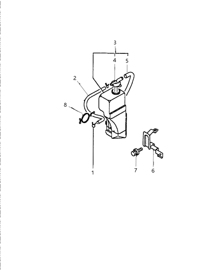 1997 Dodge Avenger Coolant Recovery System Diagram 1 - Thumbnail